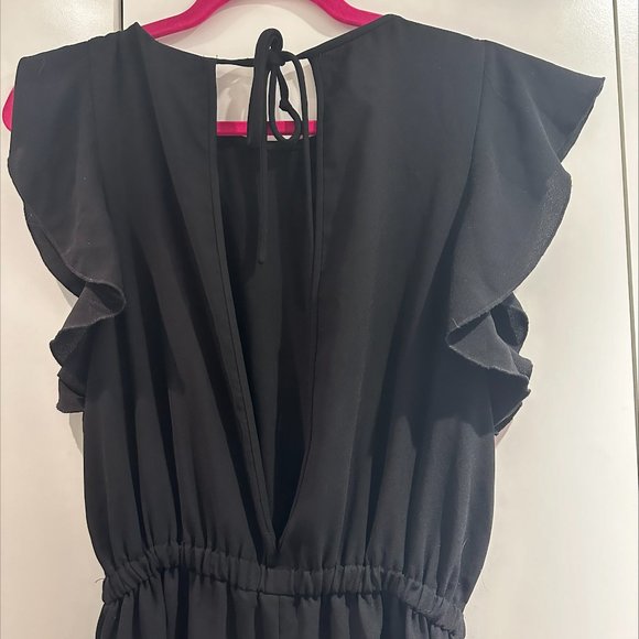WILFRID OPEN BACK JUMPSUIT/SIZE MEDIUM/BLACK - Picture 2 of 2
